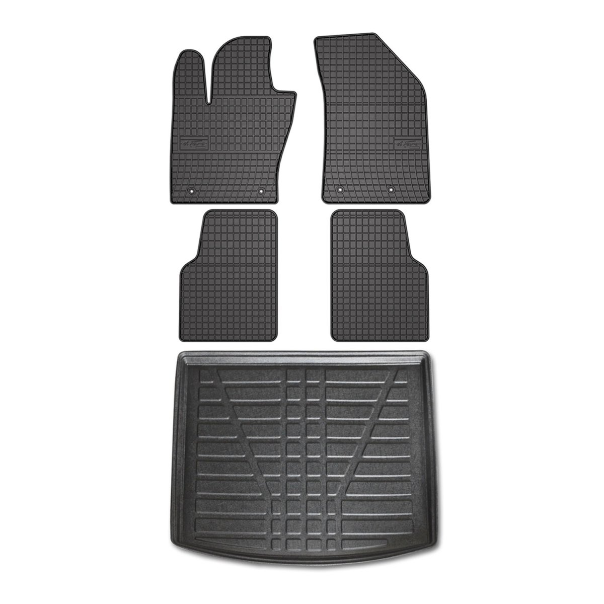 Jeep Compass Floor-Trunk Mats - Omac - El-Toro & YPS - Black - 2017-2025 Jeep Compass Floor-Trunk Mats - Omac - El-Toro & YPS - Black - 2017-2025